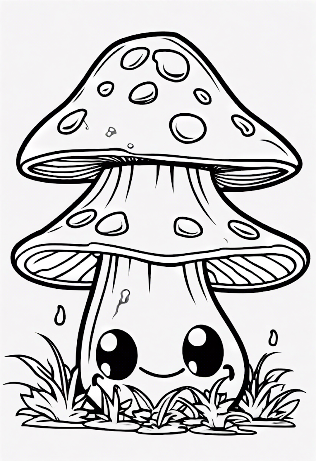 A Cartoon Mushroom Cooking