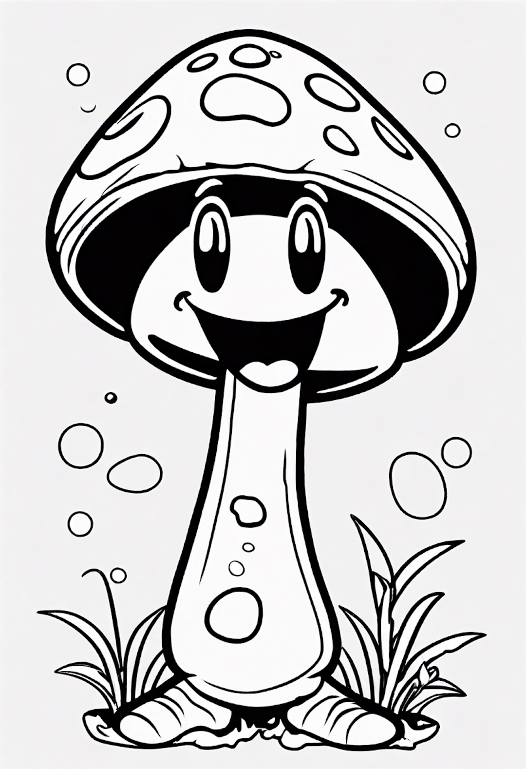 A Cartoon Mushroom Singing