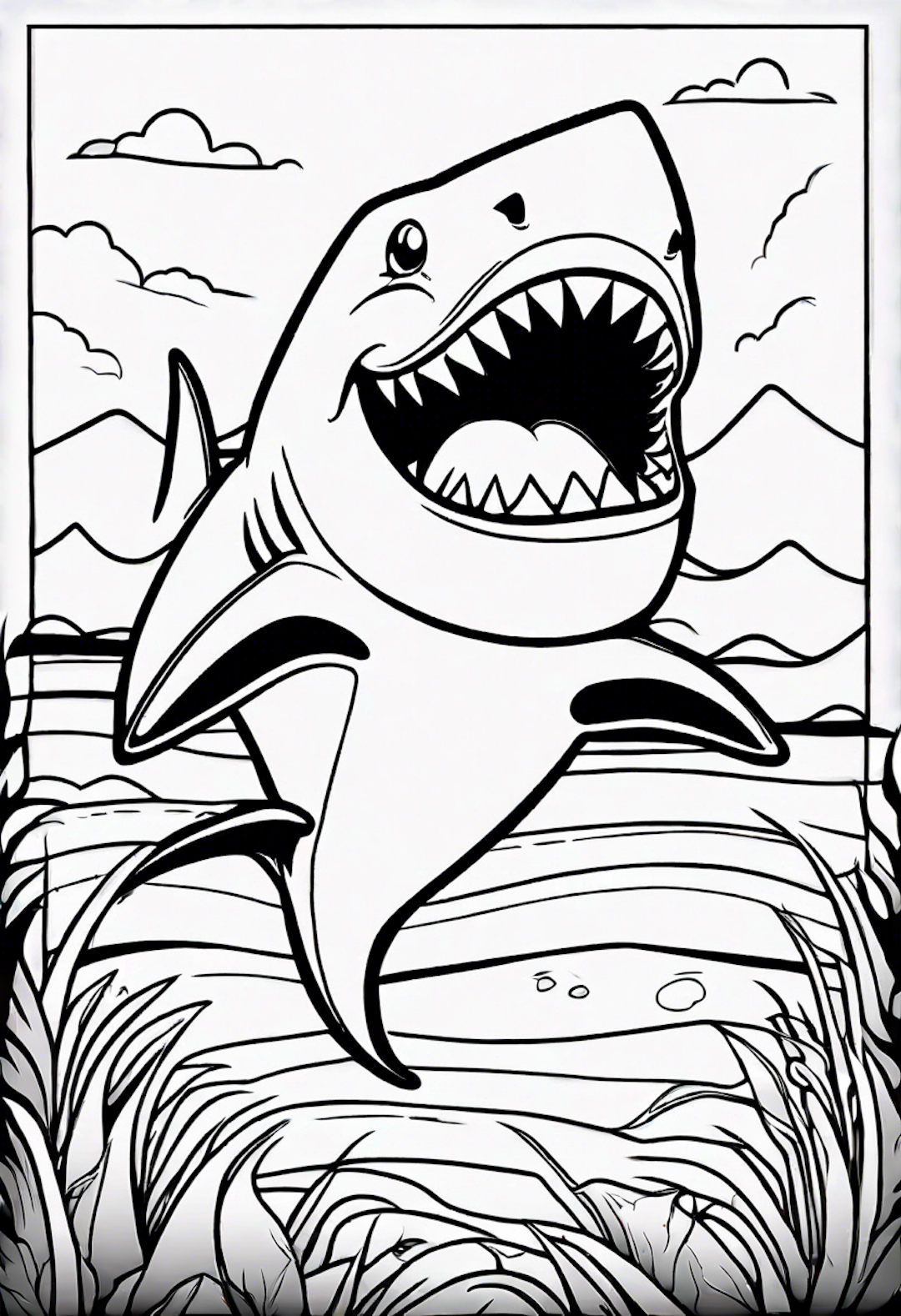 A Cartoon Shark Singing
