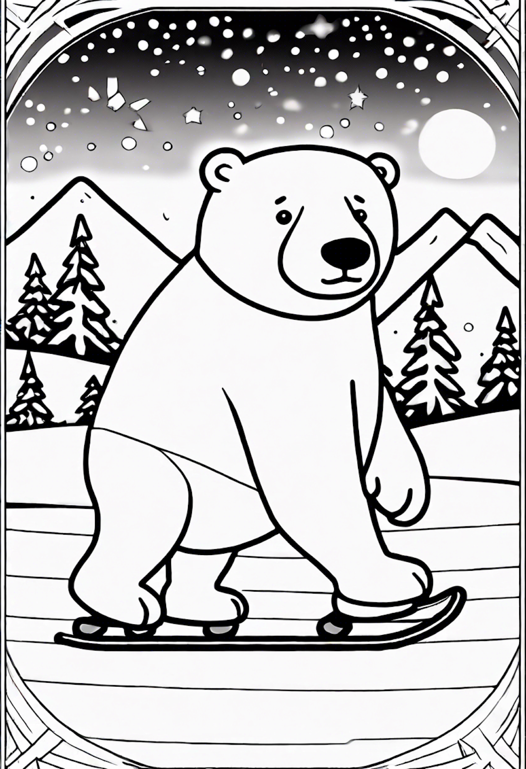 A Gleeful Star Ice Skating With A Fluffy Polar Bear