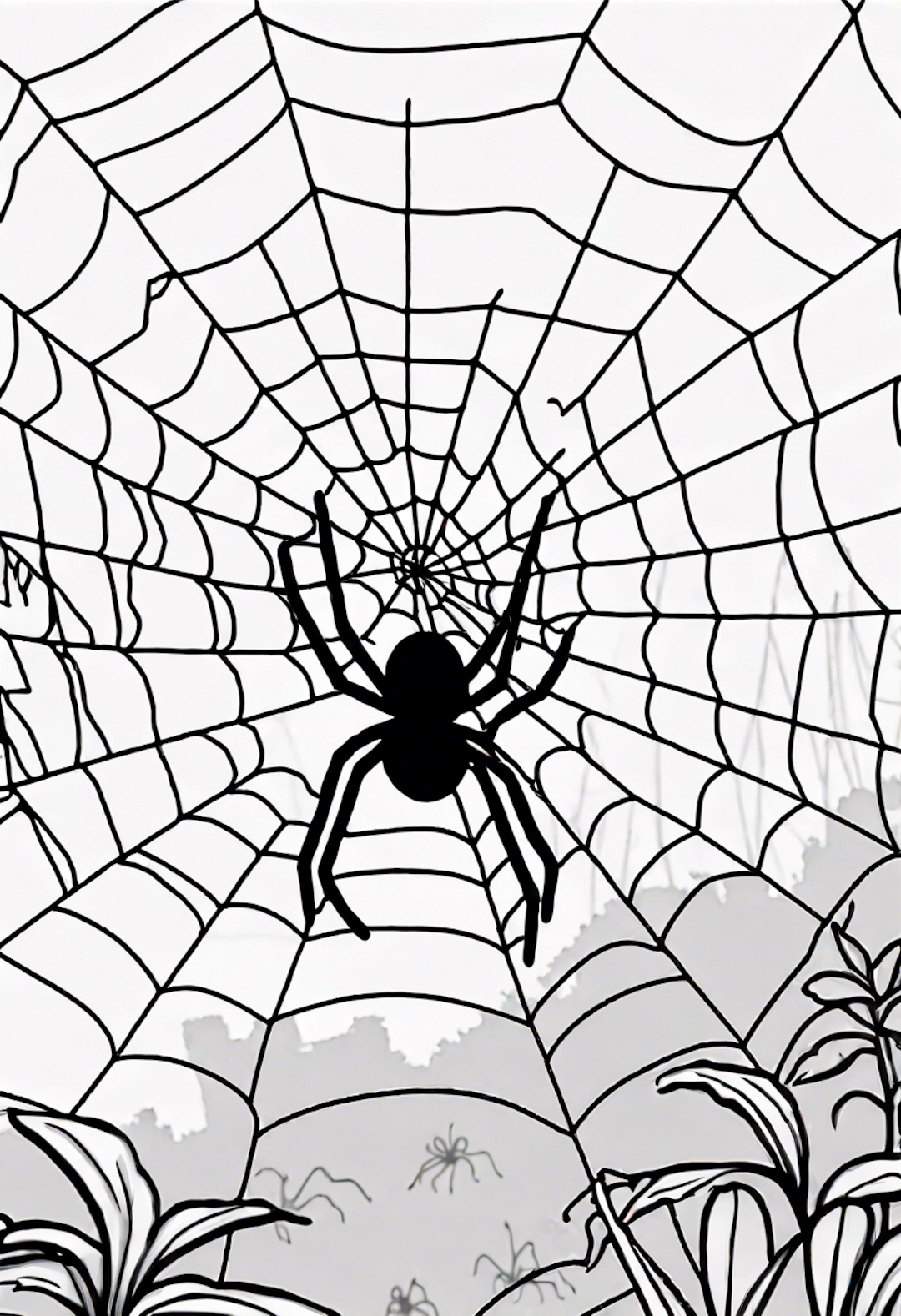 A Spider On A Web At A Zoo