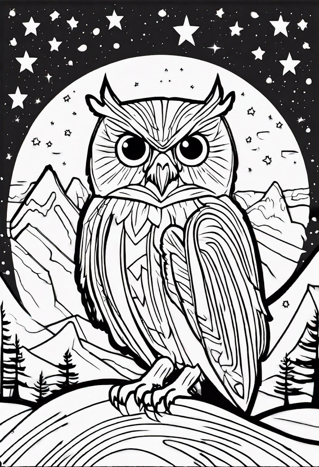 A Surprised Star Stargazing With A Wise Owl