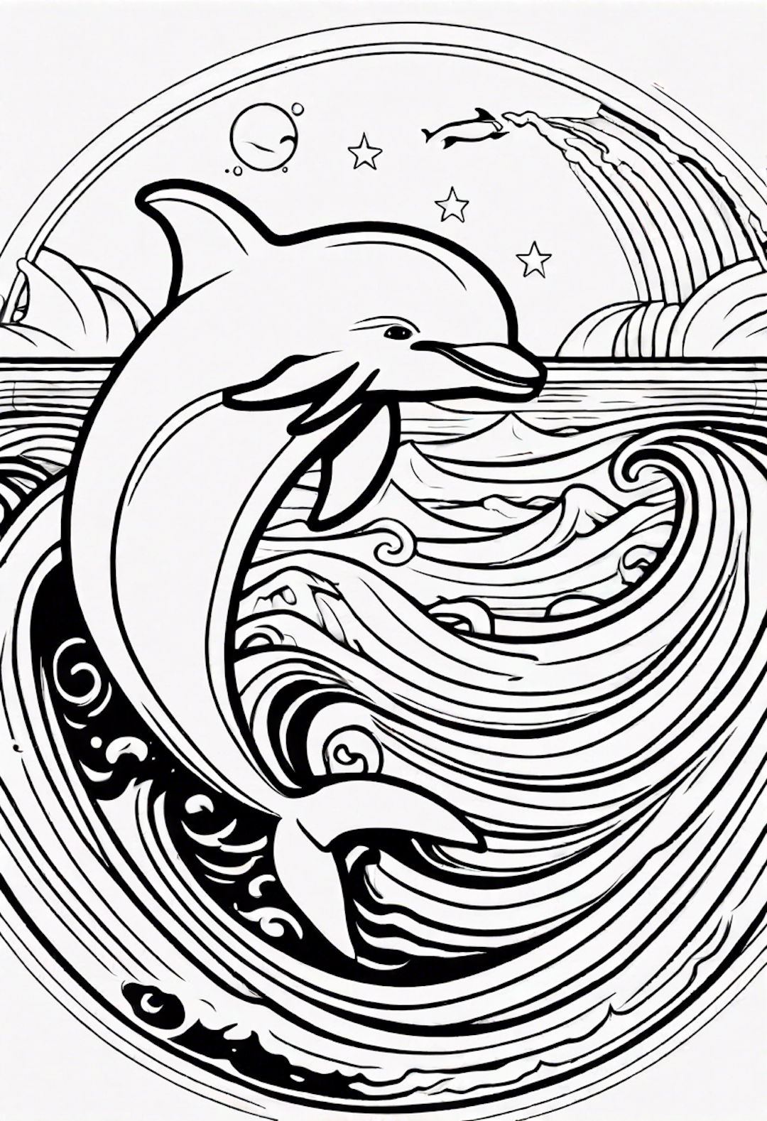 An Excited Star Surfing The Waves With A Playful Dolphin