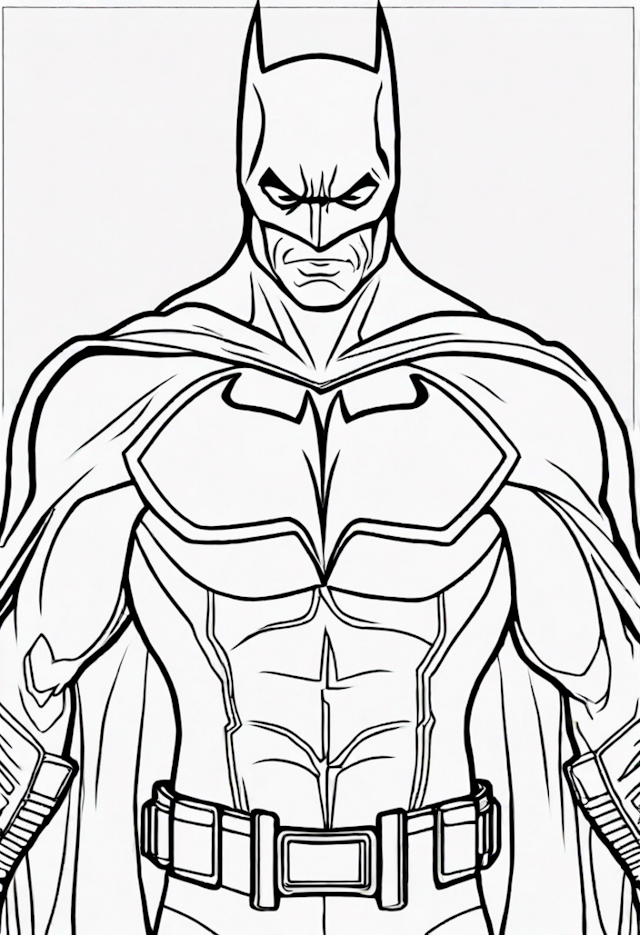 A coloring page of Batman