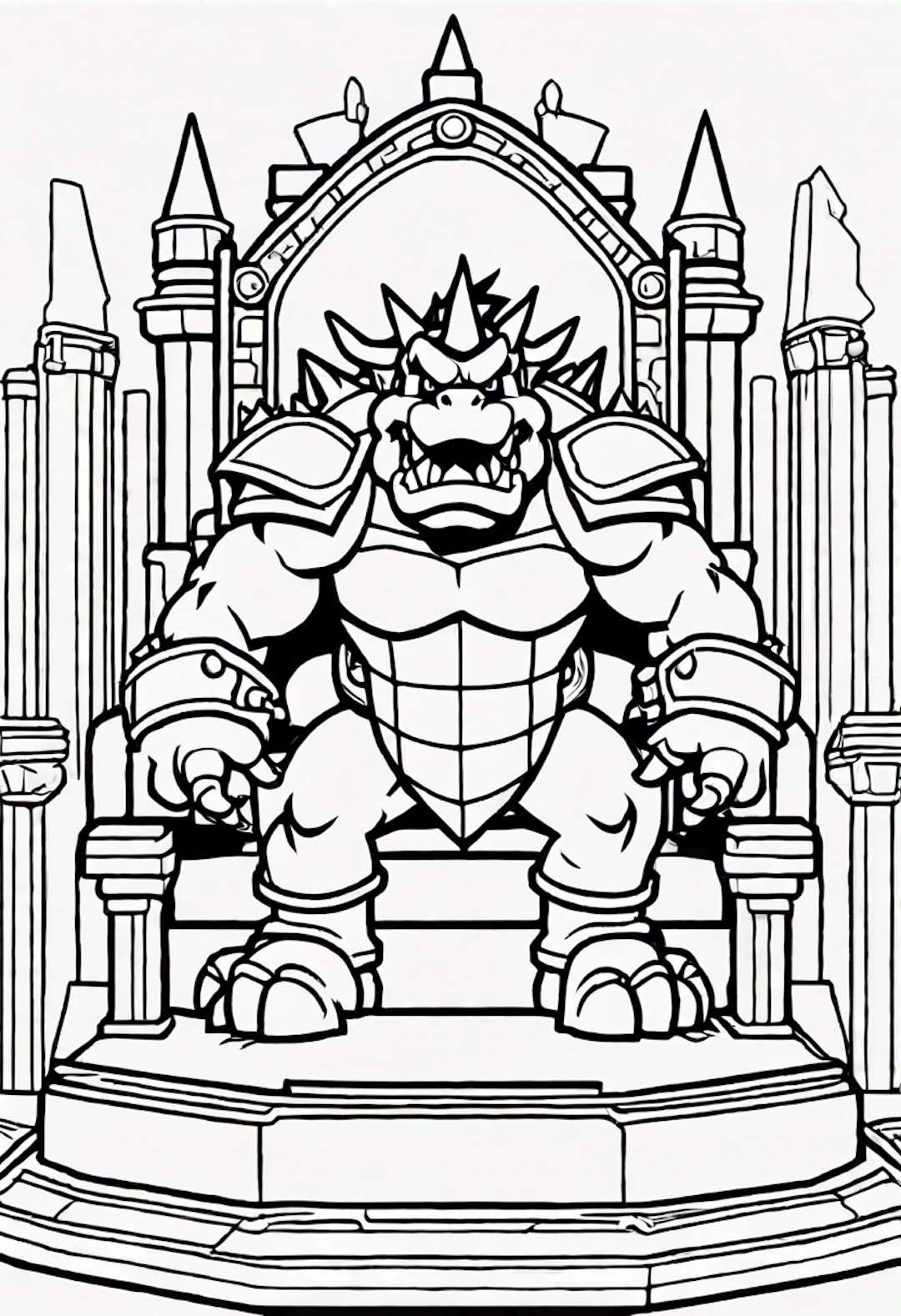 Bowser At The Bowsers Castle Throne Room