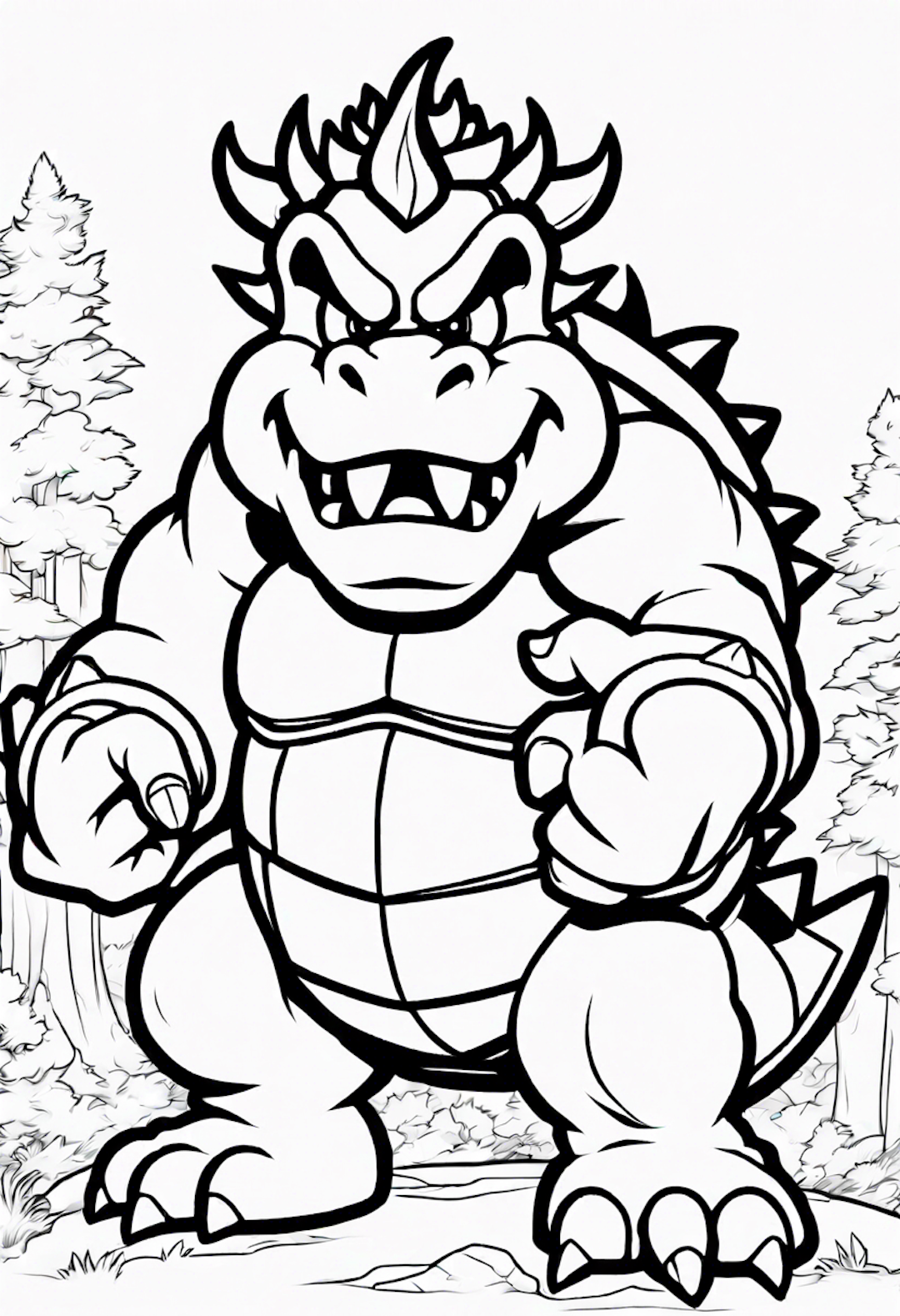 Bowser At The Forest Fortress