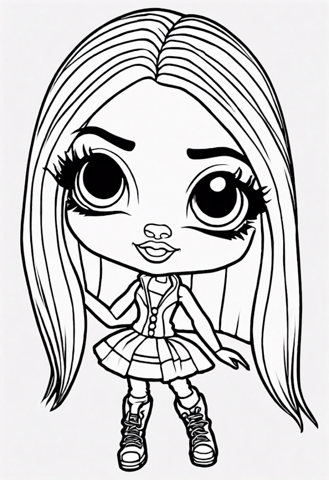 A coloring page of Bratz