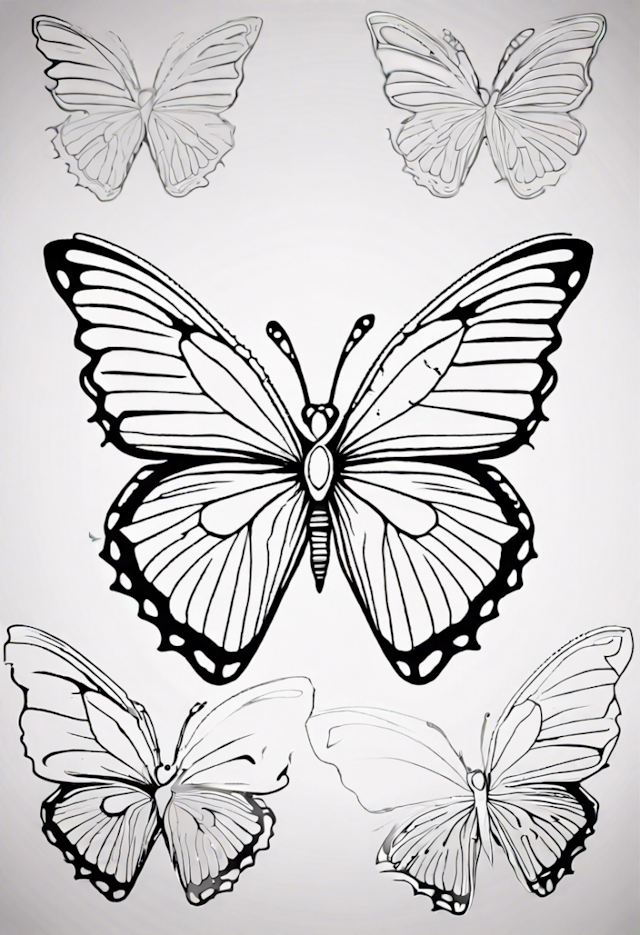 A coloring page of Butterfly