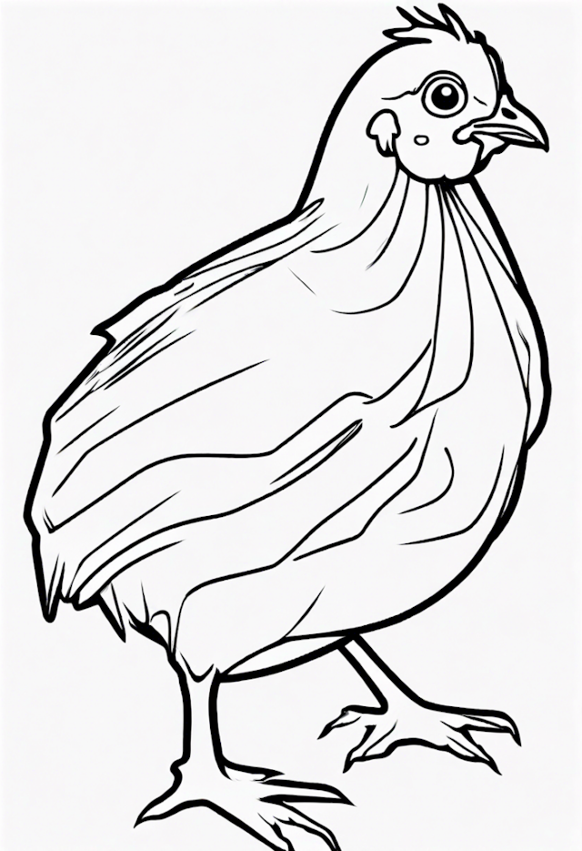 A coloring page of Chick