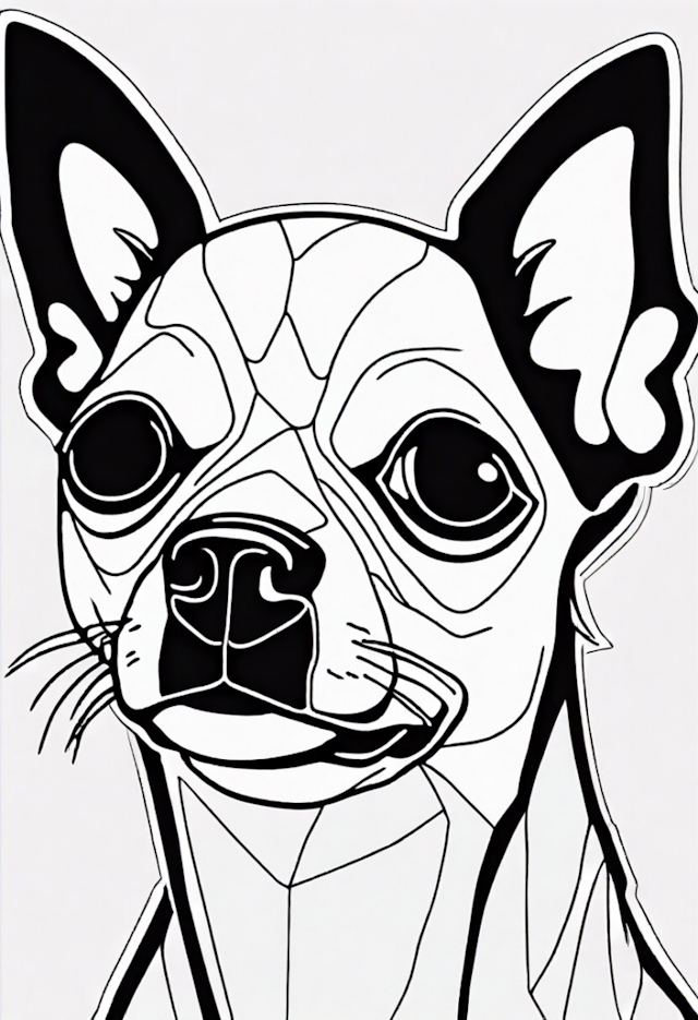 A coloring page of Chihuahua