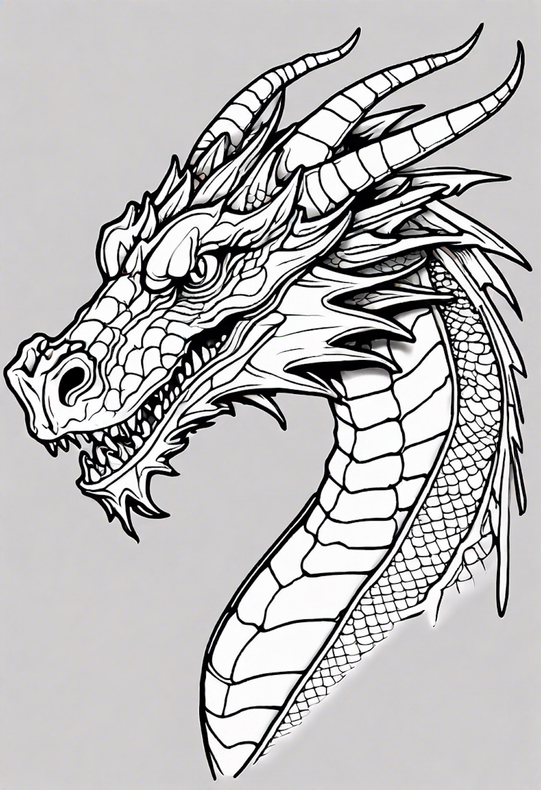 Detailed Dragon With Intricate Scales