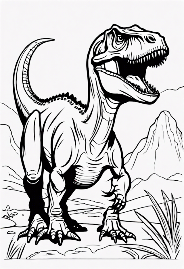 A coloring page of Dinosaur