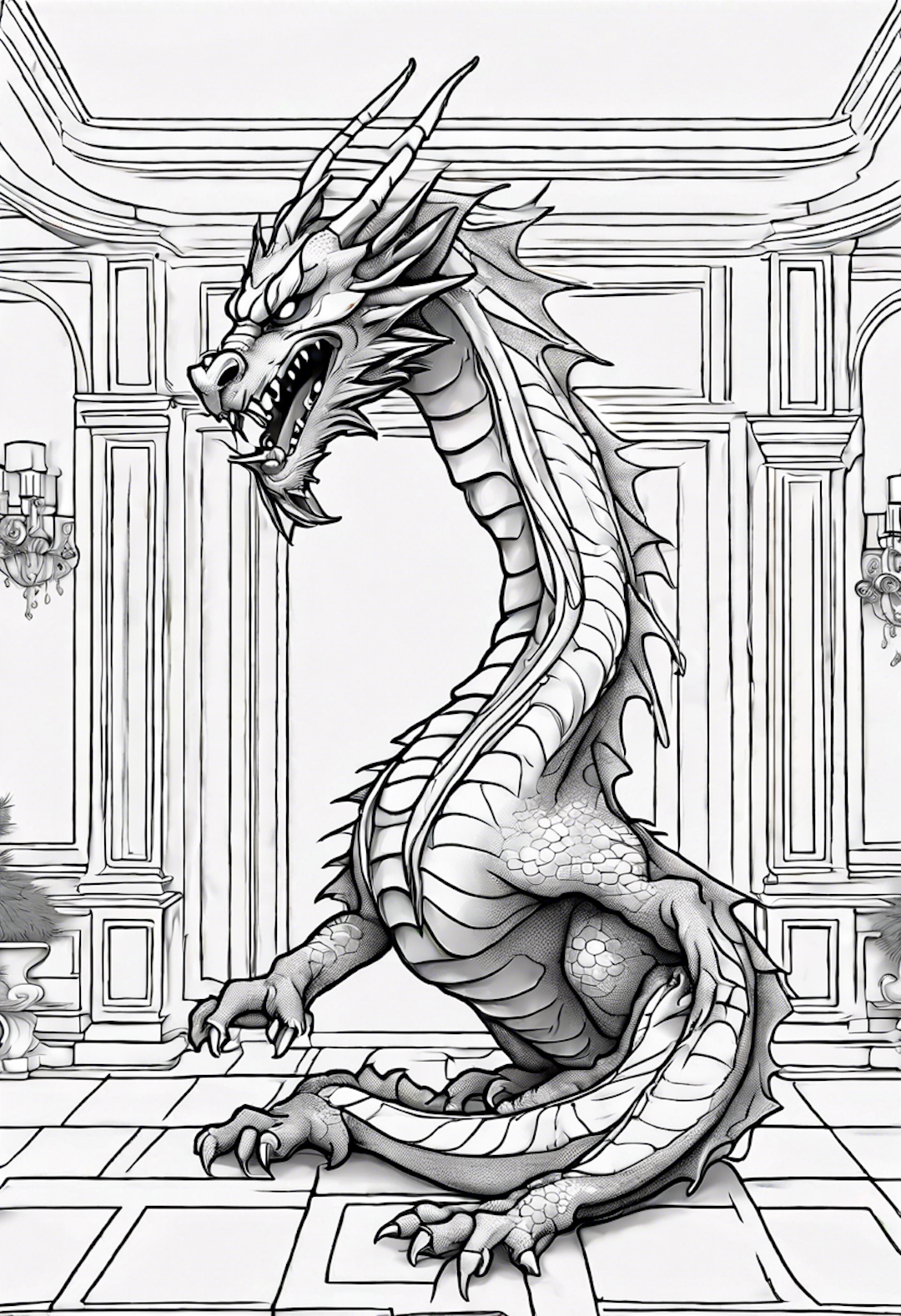 Dragon In A Luxurious Mansion