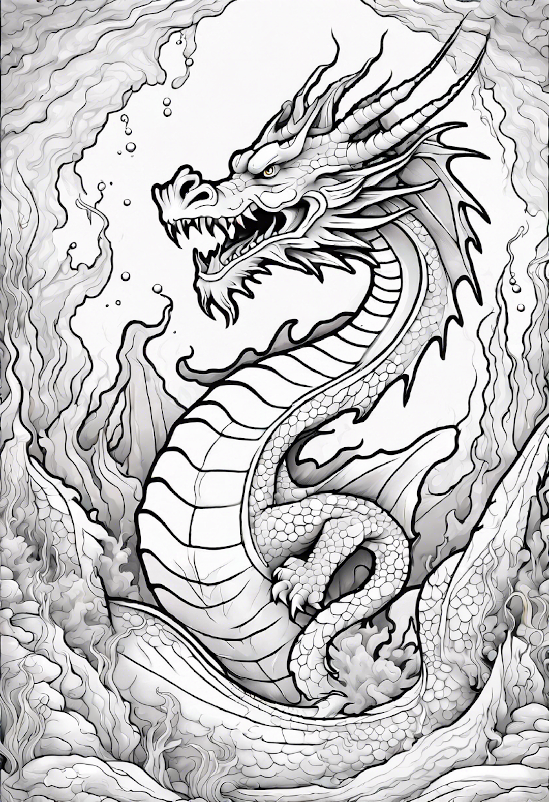 Dragon In A Mystical Underwater World