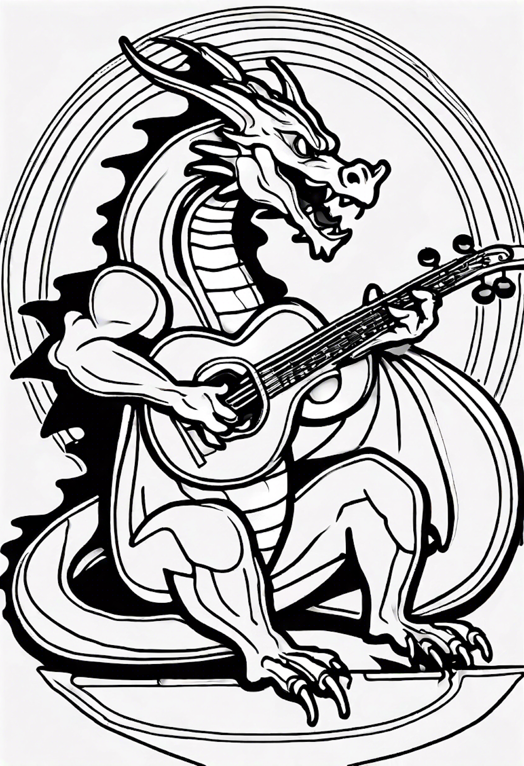 Dragon Playing A Musical Instrument