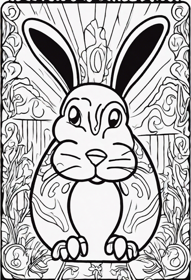 A coloring page of Easter