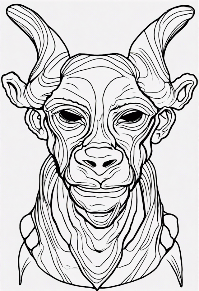 A coloring page of Easy