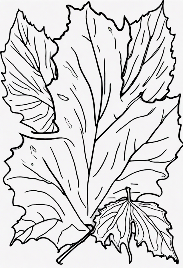 A coloring page of Fall
