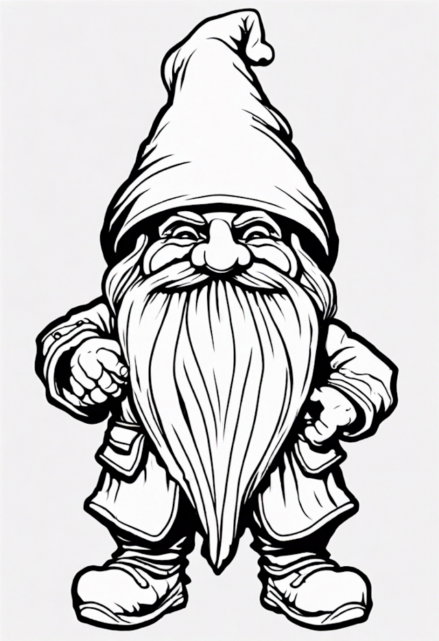 A coloring page of Gnome