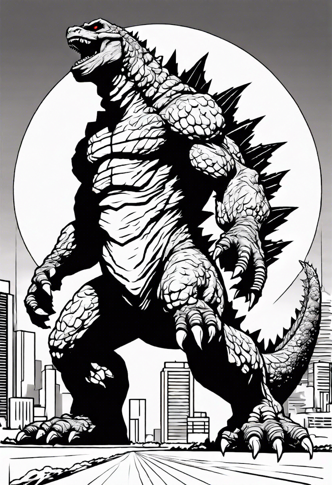 Godzilla the fierce titan