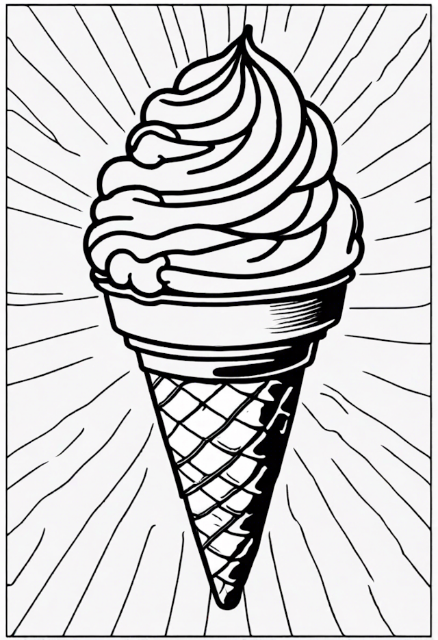 A coloring page of Ice Cream Discovery