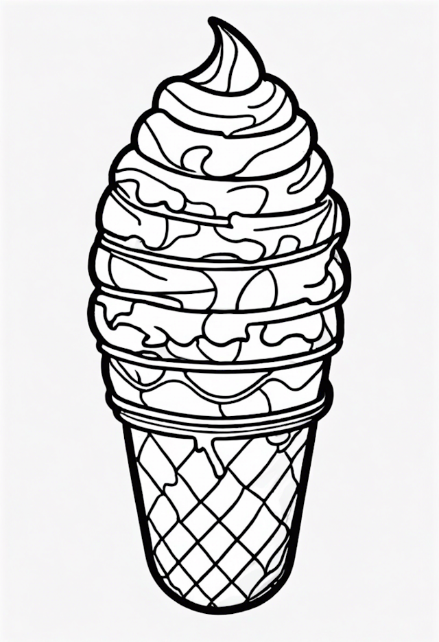 A coloring page of Ice Cream Dream