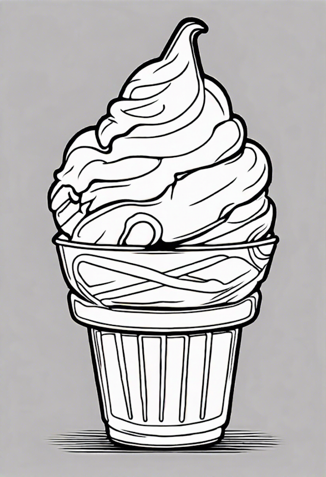 A coloring page of Ice Cream Joy