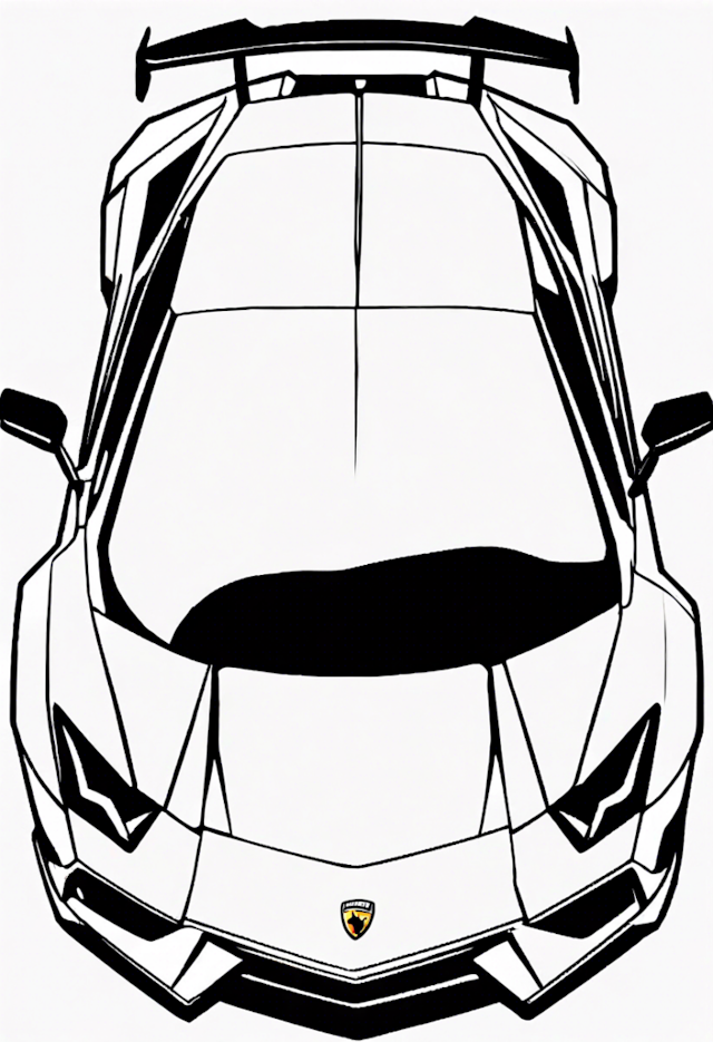 A coloring page of Lamborghini