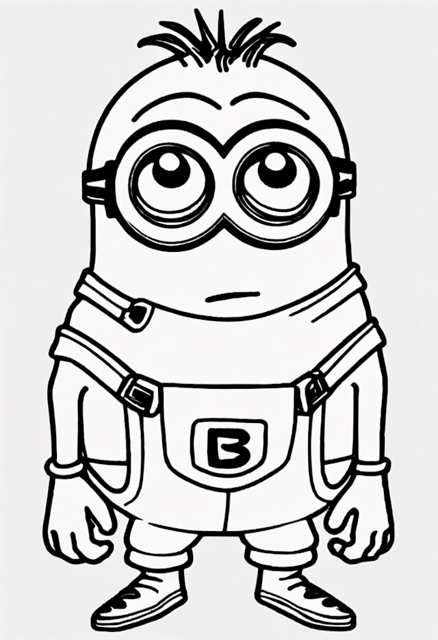 A coloring page of Minion