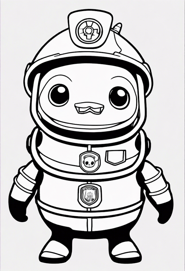 A coloring page of Octonauts