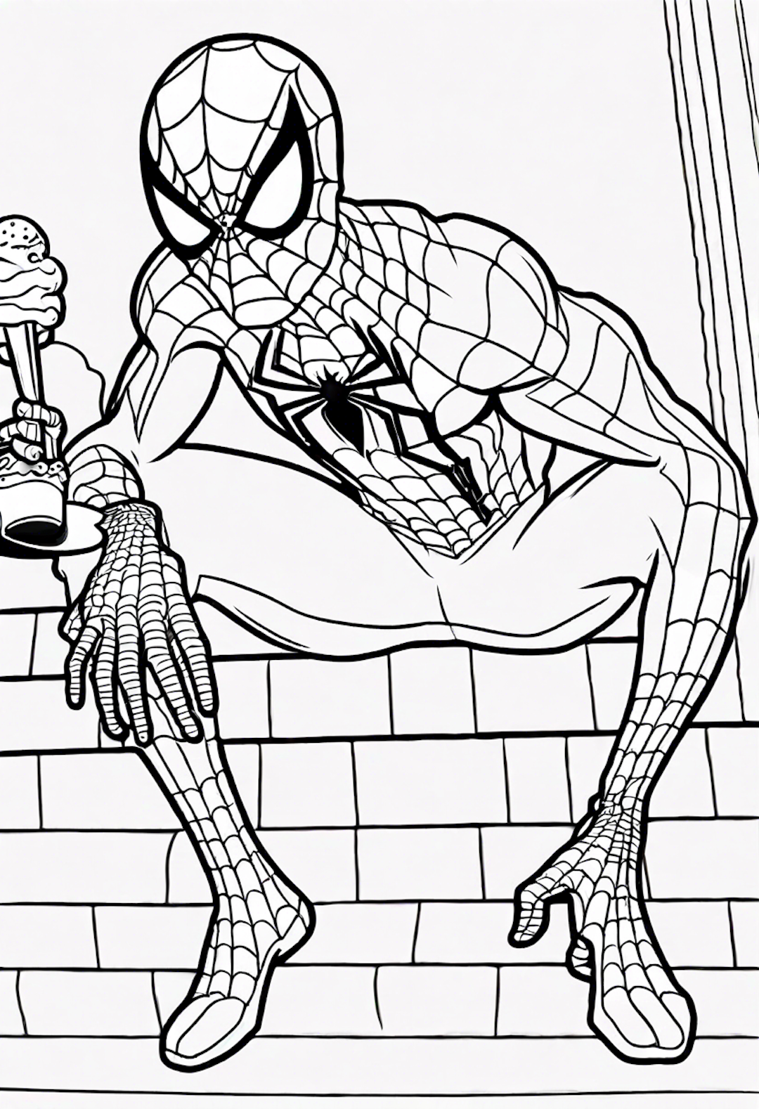 Spiderman At The Ice Cream Parlor