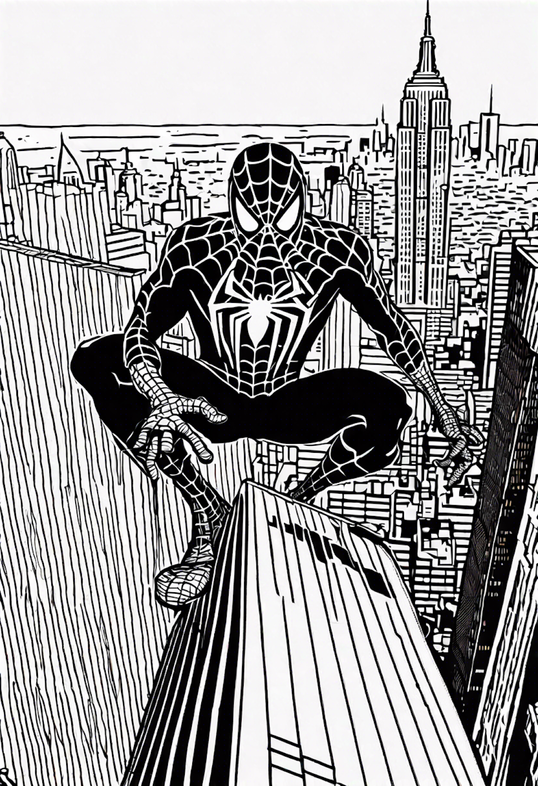Spiderman Climbing The Empire State Building