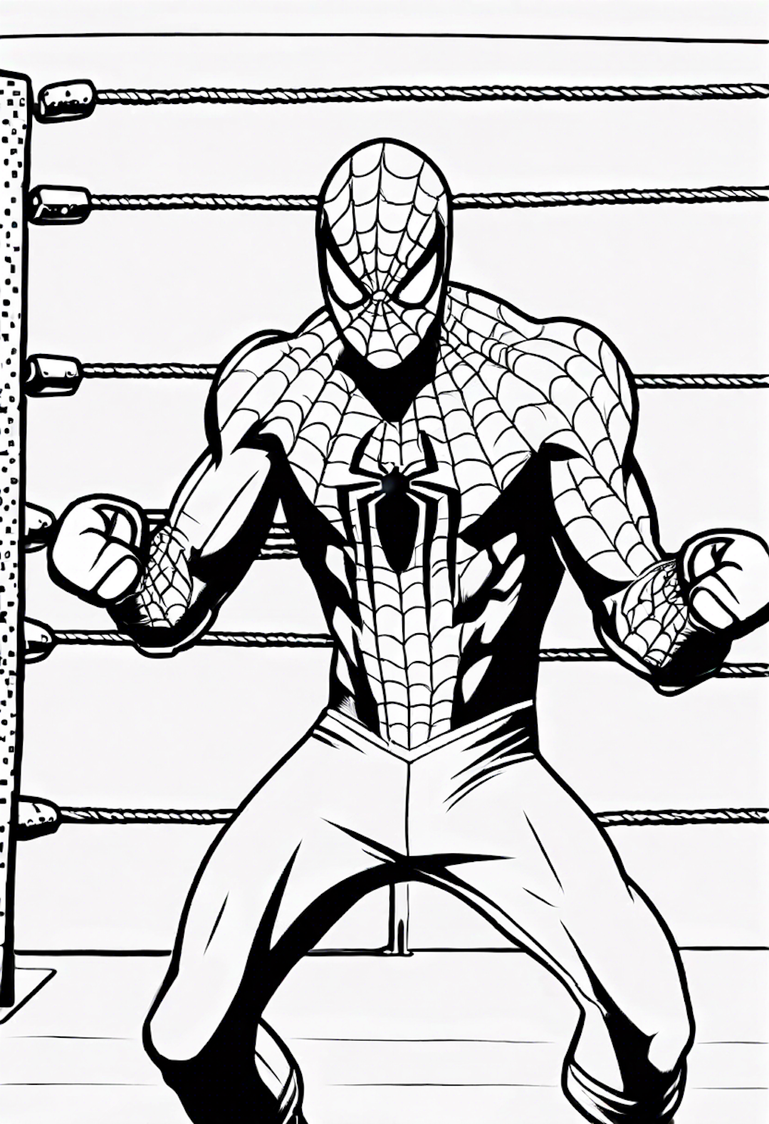 Spiderman In A Face Off With Kingpin In A Boxing Ring