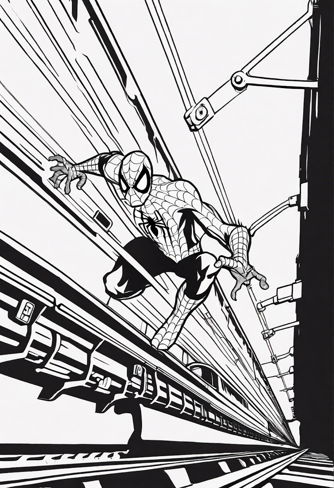 Spiderman Stopping A Train From Derailing