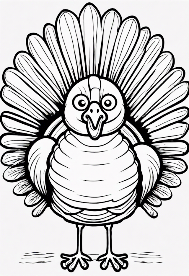 A coloring page of Turkey