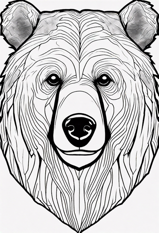 A coloring page of Bear
