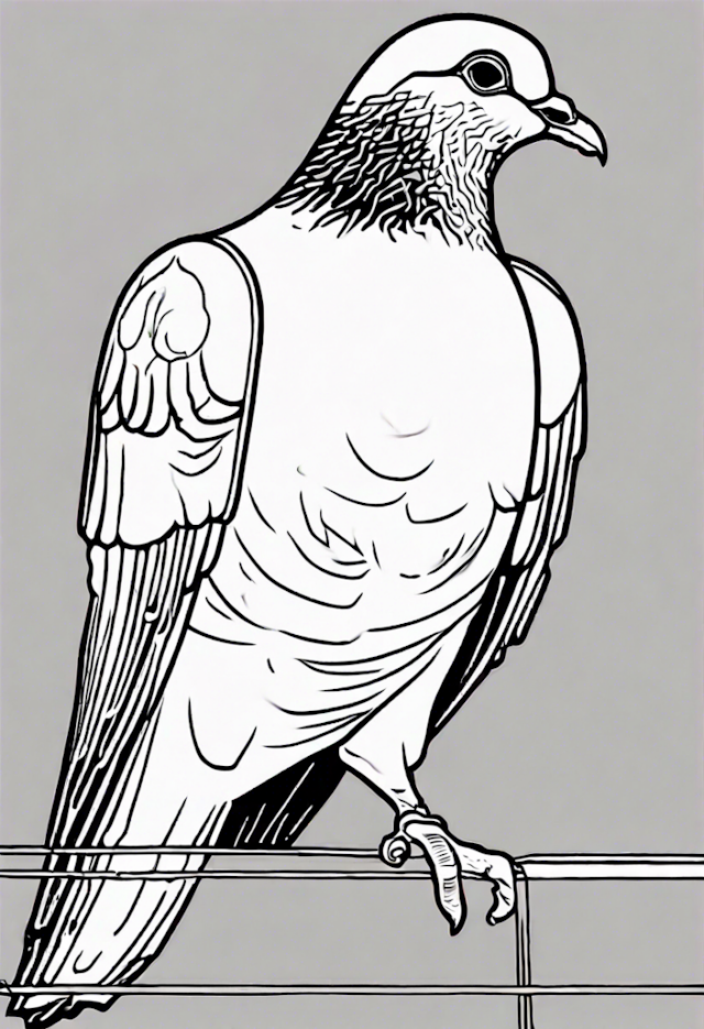 A coloring page of Pigeon