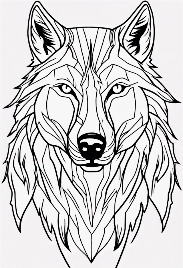 A coloring page of Wolf