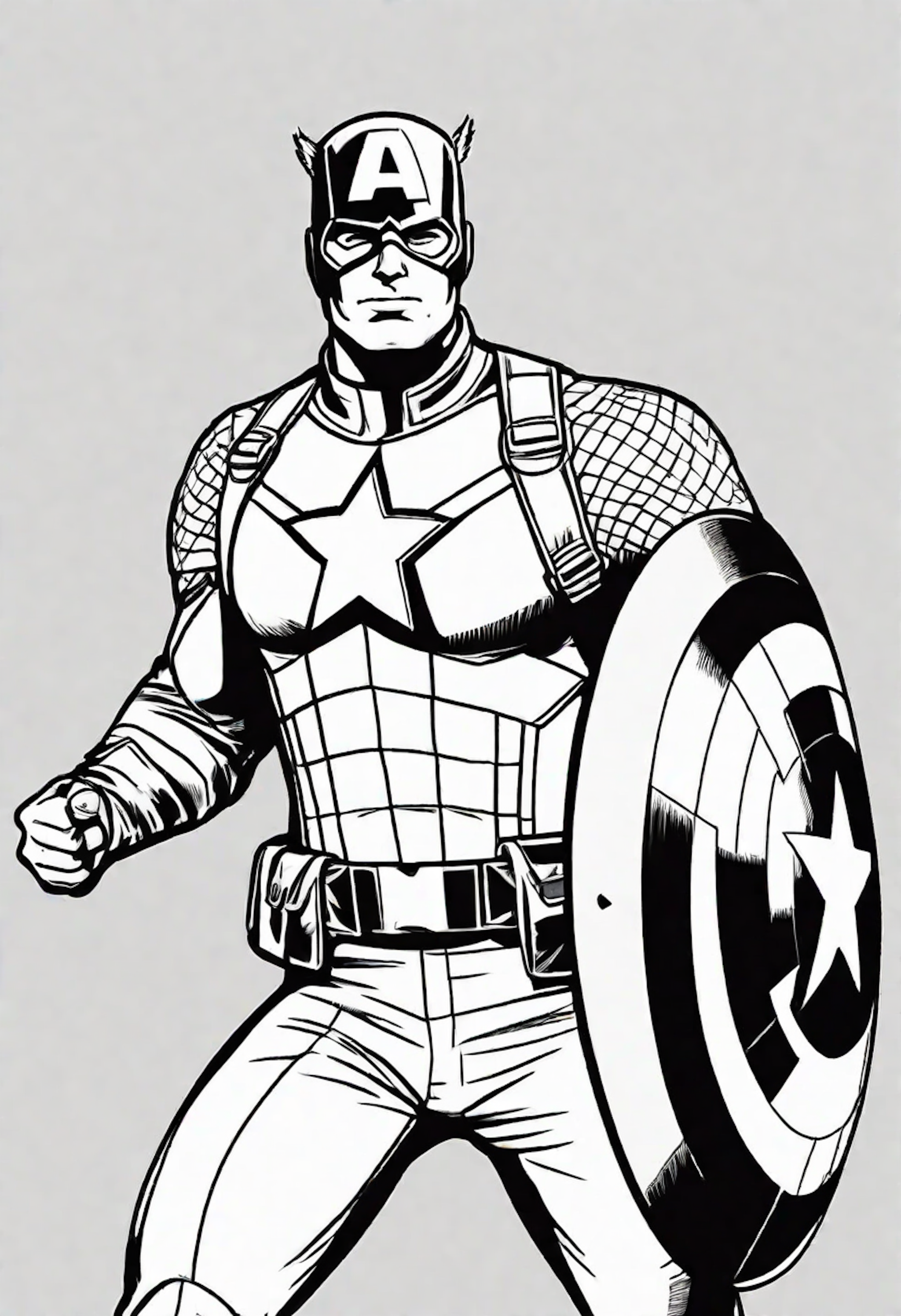 A coloring page for 1 Captain America coloring pages