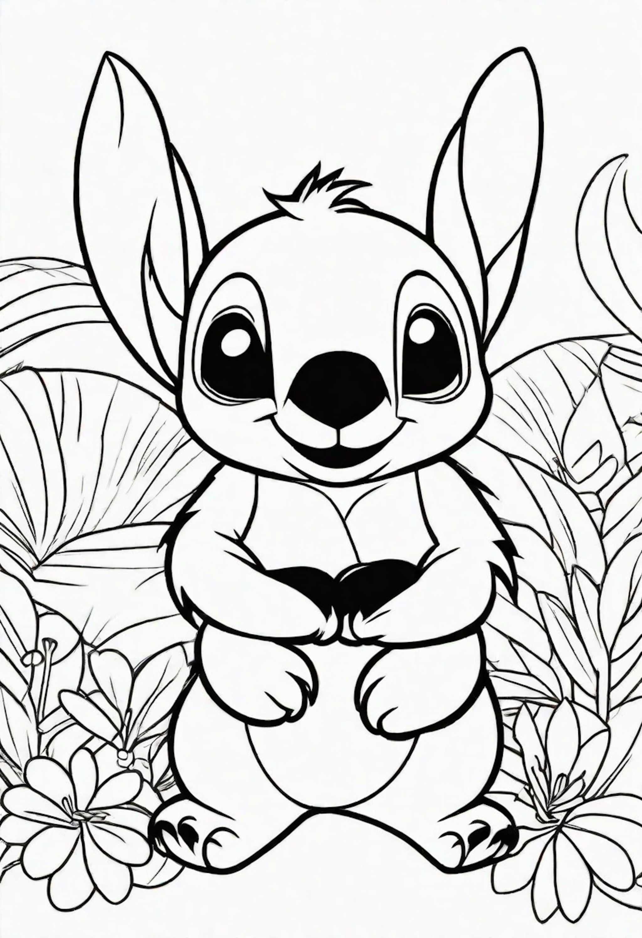 A coloring page for 1 Stitch coloring pages