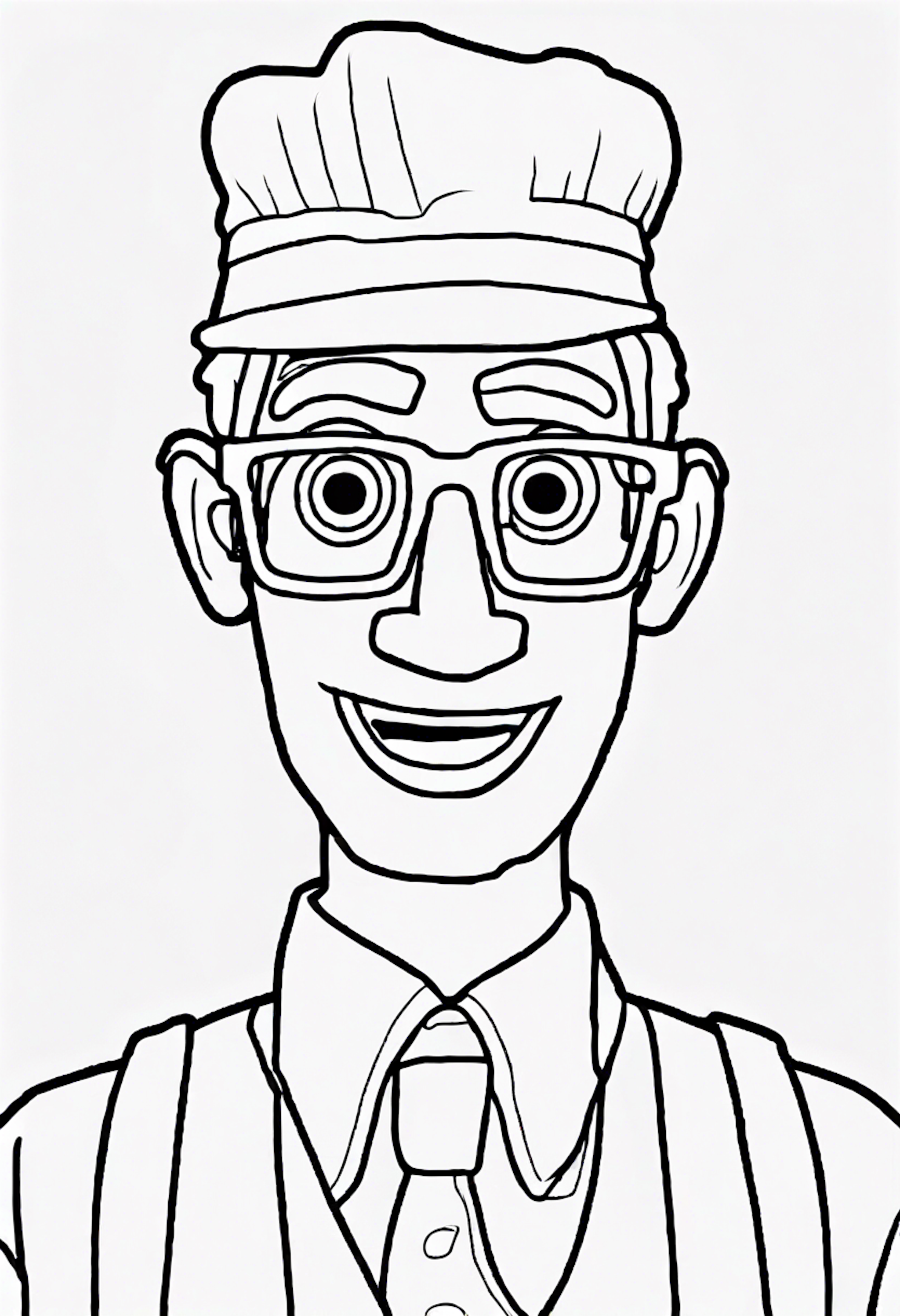 A coloring page for 1 Blippi coloring pages