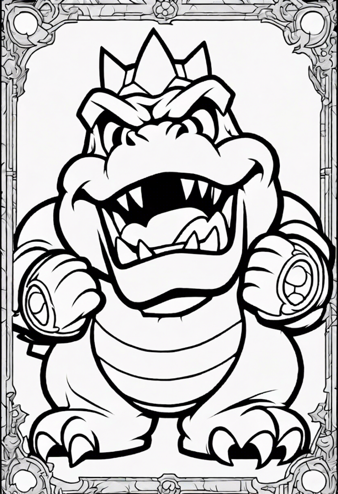 Bowser At The Haunted Mansion coloring pages