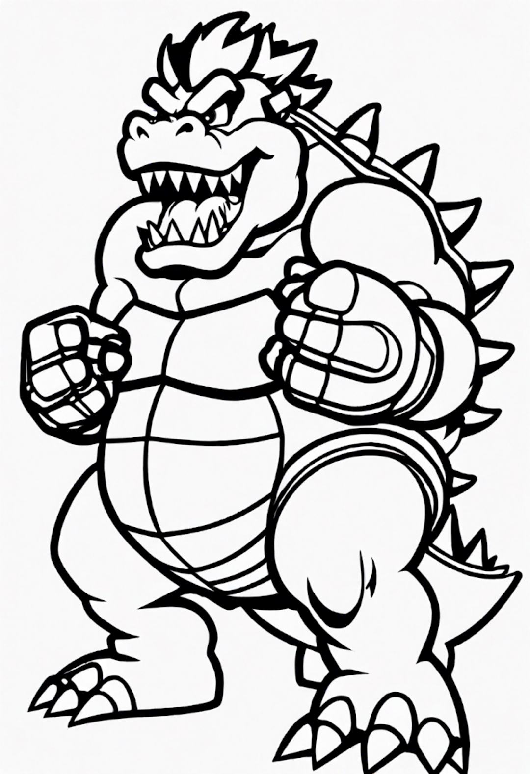 Bowser At The Karaoke Club coloring pages