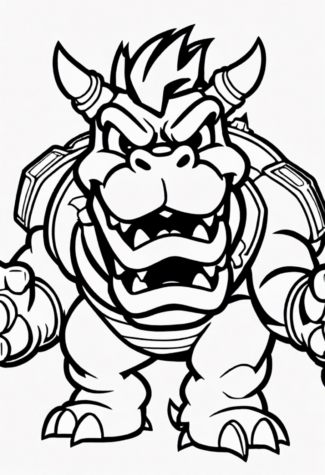 Bowser At The Racing Track coloring pages