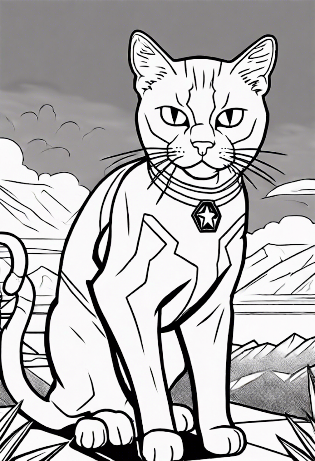Captain Marvel Cat coloring pages