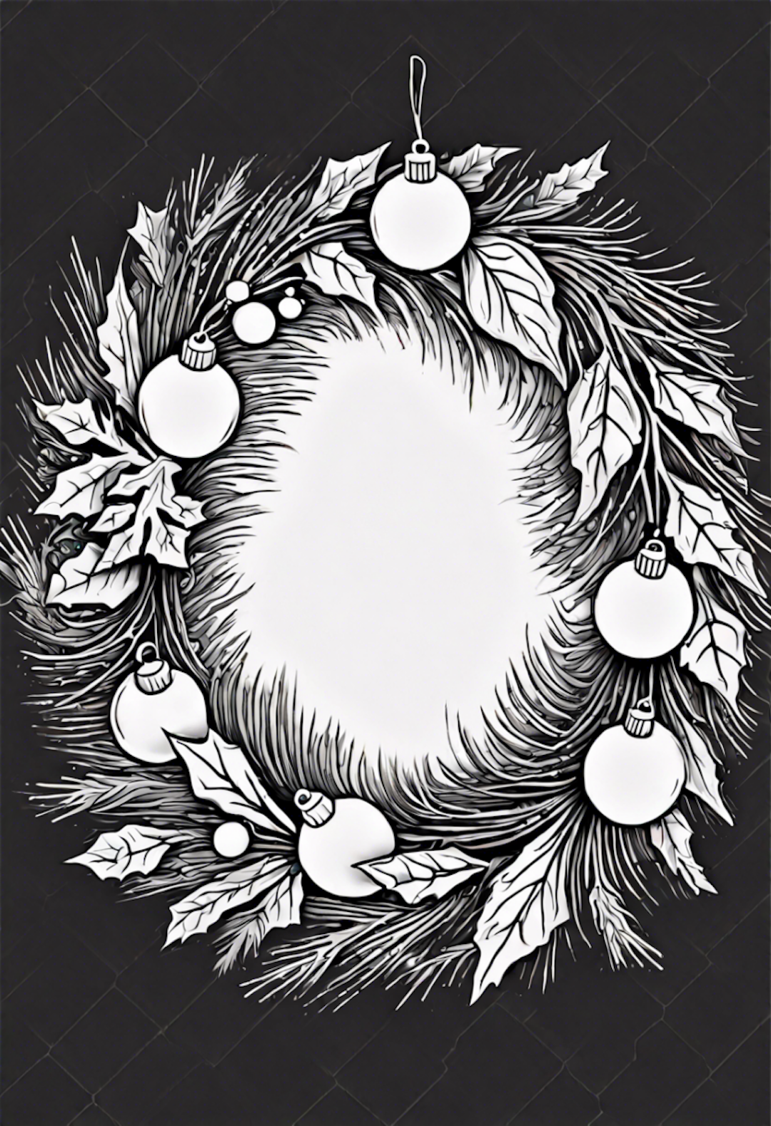 Christmas Wreath coloring pages