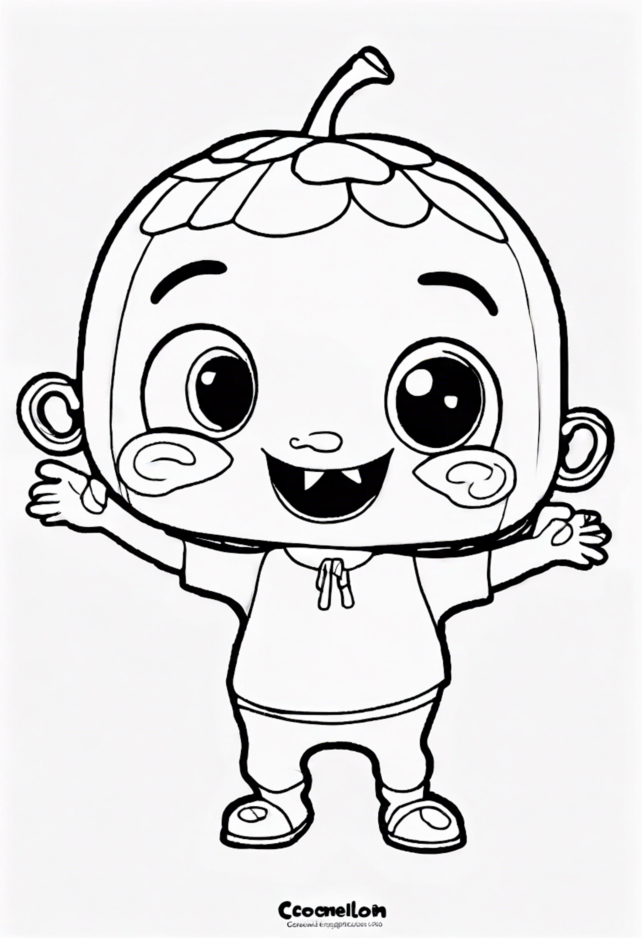 A coloring page for 1 Cocomelon coloring pages