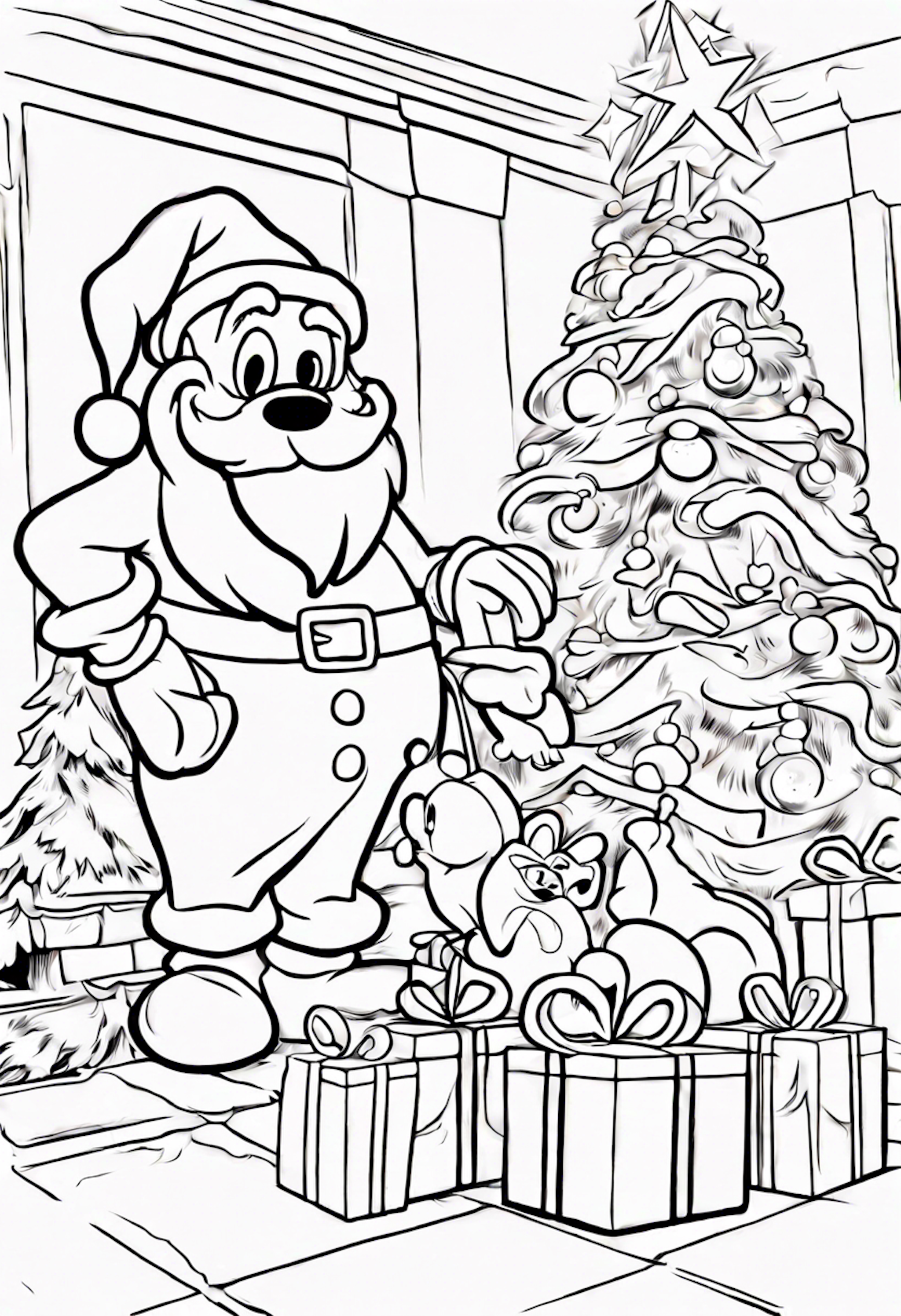 A coloring page for 1 Disney Christmas coloring pages