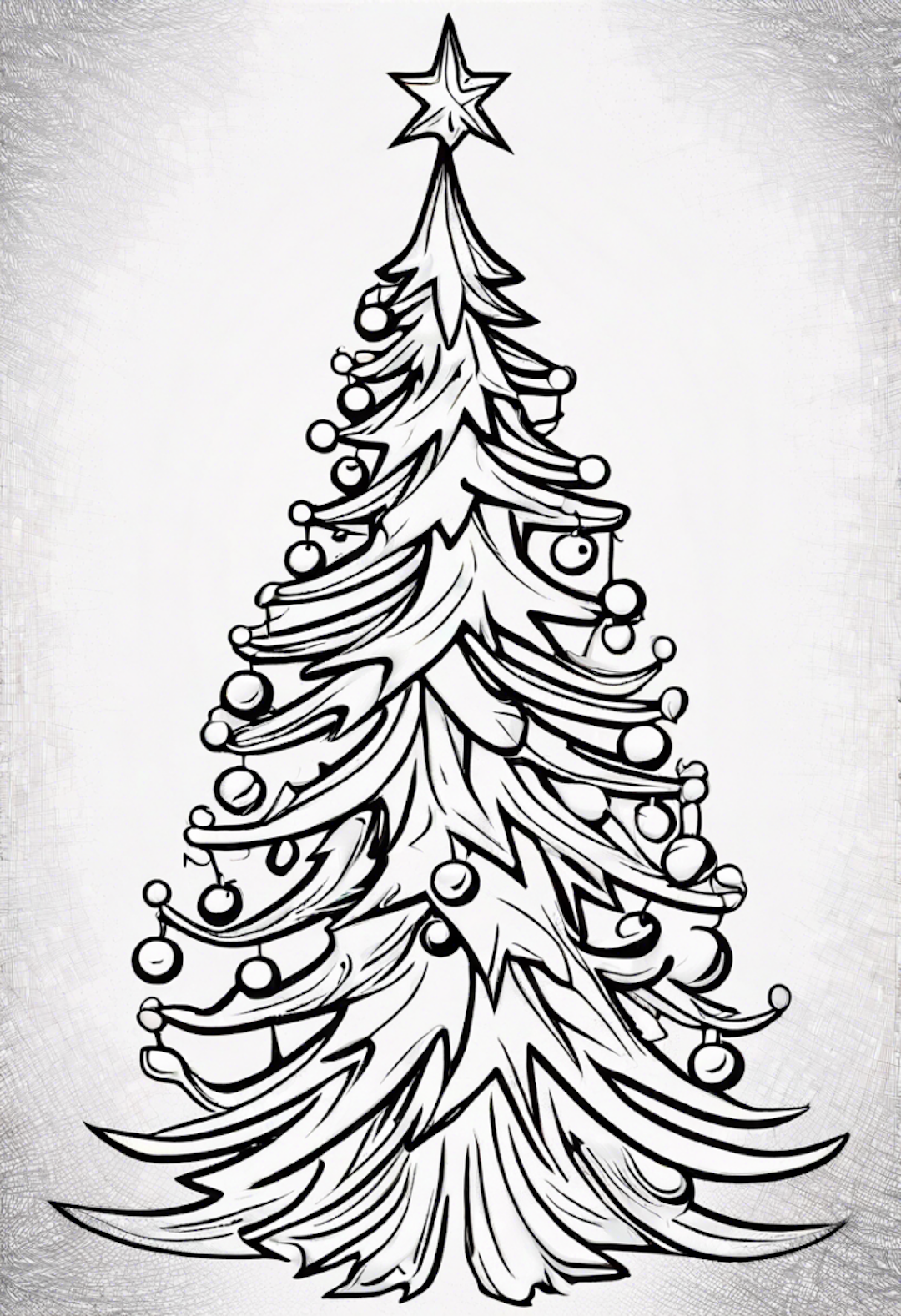 Festive Christmas Tree coloring pages