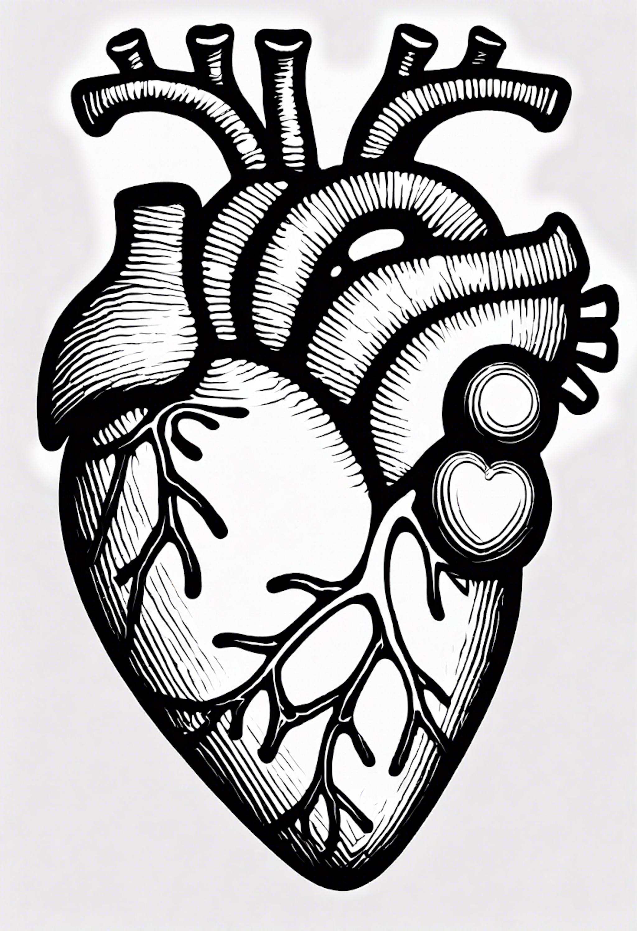 A coloring page for 1 Heart coloring pages